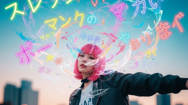 言葉の連想で遊ぶ若い女性
