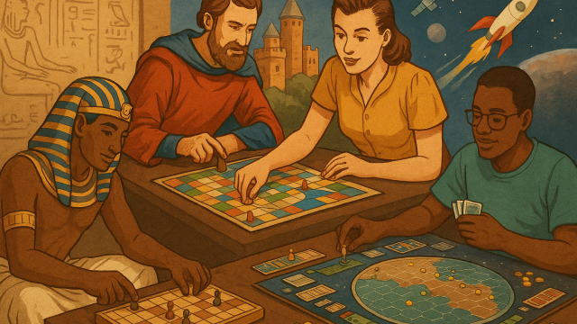 ボードゲームの歴史のイラスト