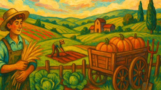 農業系ボードゲームのコンセプトスケッチ